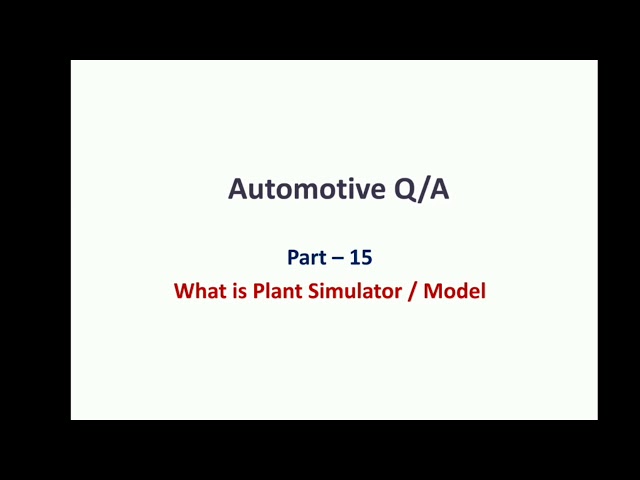 HIL Testing| Interview QA Part - 15 | Automotive | Plant Simulator | Plant Model | Embedded World