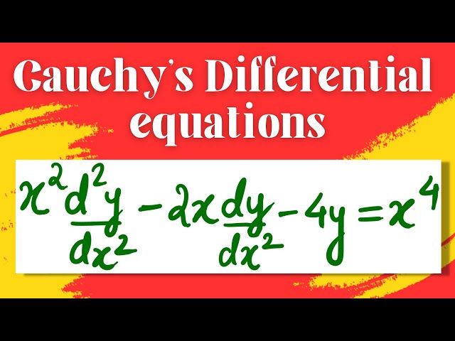 Cauchy's Differential Equation | Engineering mathematics | Mathspedia |