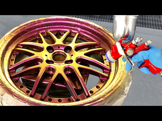 Car wheel changes color / Custom paint method part2 / It ’s Another dimension idea【カスタムペイント】