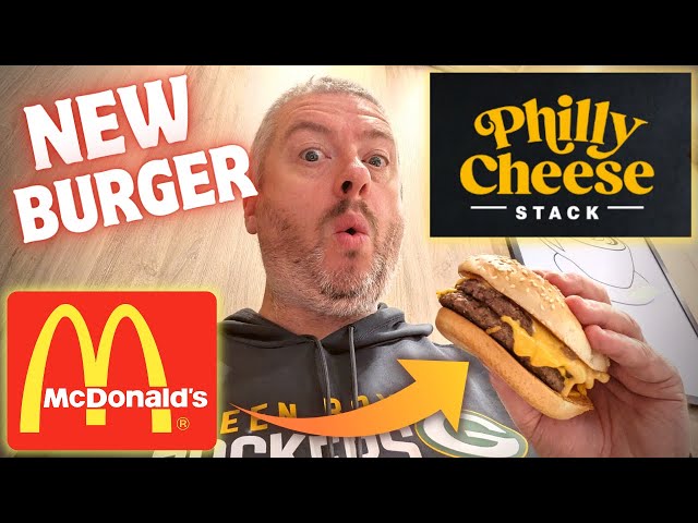 NEW McDONALDS BURGER REVIEW | Philly Cheese Stack | A Cheese SENSATION !