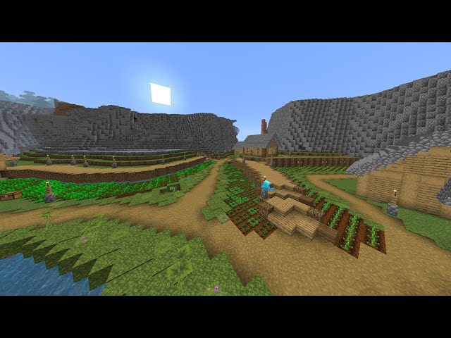 Harvesting my farms in my survival world | Minecraft