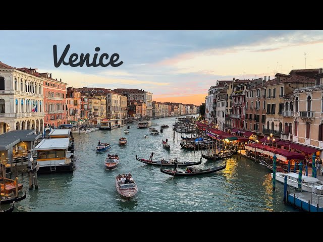 [4K] 🇮🇹 Venice, Italy : Night Walk, Sunset at Ponte di Rialto & San Marco / Heart of Venice. 2023