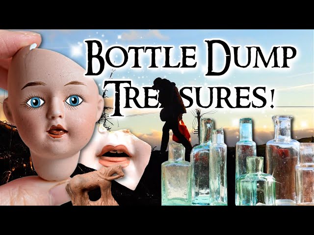 Bottle dump treasures heaven! Antique bottles, beads and beautiful doll heads!