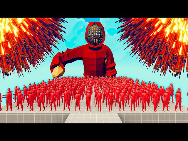 300x RED people + 1x Red GIANT vs EVERY GODS - Totally Accurate Battle Simulator.