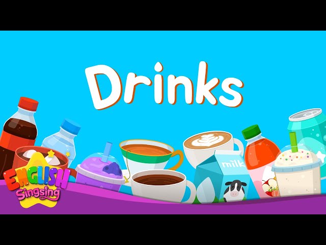 Kids vocabulary - Drinks - Learn English for kids - English educational video