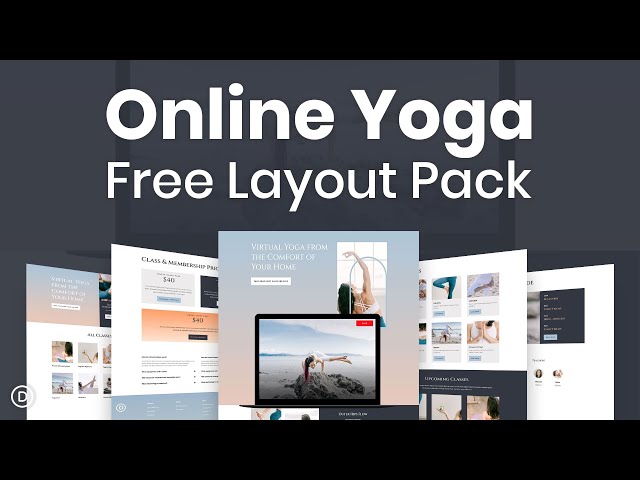 FREE Divi Layout Pack # 264 | Online Yoga