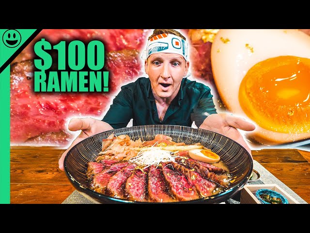 Eating $100 RAMEN in Tokyo!!! (Full Meal Feat. Shizuka Anderson)