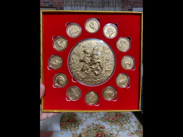 ZODIAC SIGN SET GOLD COINS - 2024 YEAR OF THE DRAGON - UNBOXING