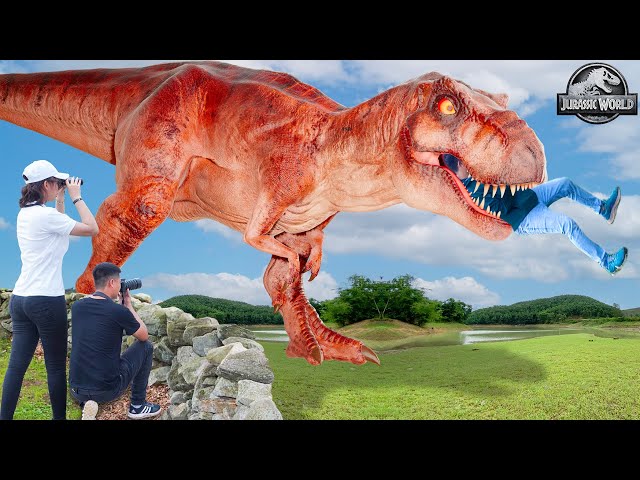 MOST REALISTIC T-Rex Chase | T-rex Attack | Jurassic Park Fan-Made Movie | Dinosaur | Ms.Sandy