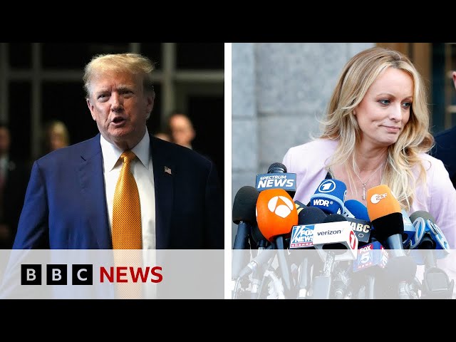 Stormy Daniels takes the stand at Donal Trump hush-money trial | BBC News