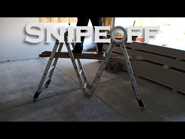 How To Turn Your Adjustable Ladder Into A Rolling Scaffold (Drywalling, Painting, And More)