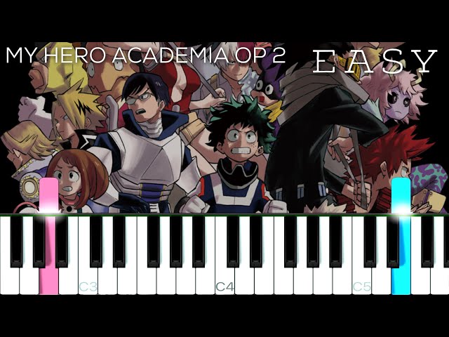 My Hero Academia - Opening 2 - Peace Sign | EASY Piano Tutorial