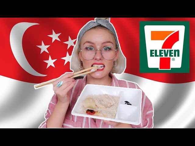 TRYING SINGAPORE 7/11 MICROWAVE FOOD!