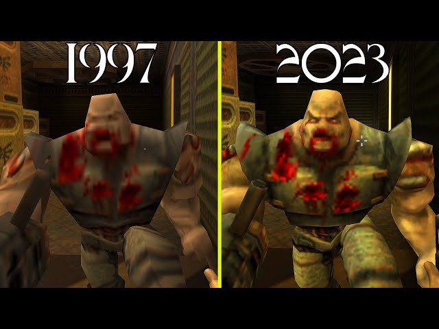 Quake 2 - Original vs Remaster (1997 vs 2023) PC RTX 4080 Graphics Comparison | ULTRAWIDE