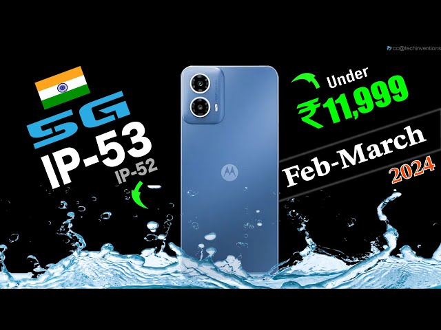 TOP 5 : Under ₹11999 IP 53-52 Splash Proof 5G Phones india | #Budgetsplashproof #ipratingphone