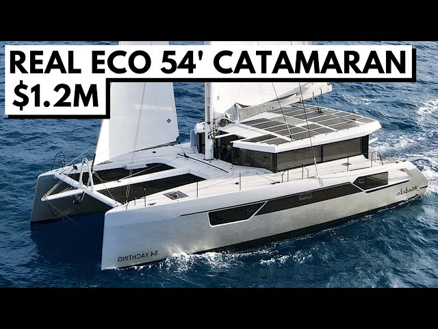 WINDELO 54 YACHTING CATAMARAN Electric Hydro Solar Silent Hybrid Performance Yacht Tour