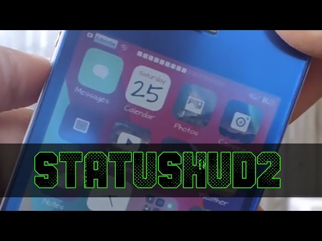 iOS 7.0.4 Cydia Tweaks - StatusHUD2 - Volume HUD on your iOS 7 Status bar!