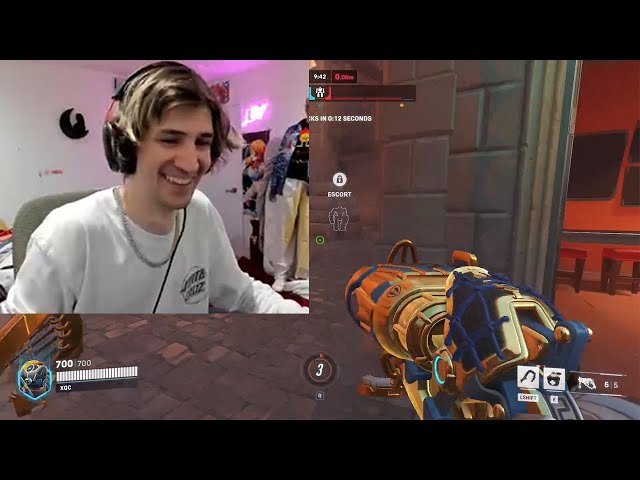 xQc meets a girl in Overwatch 2 game