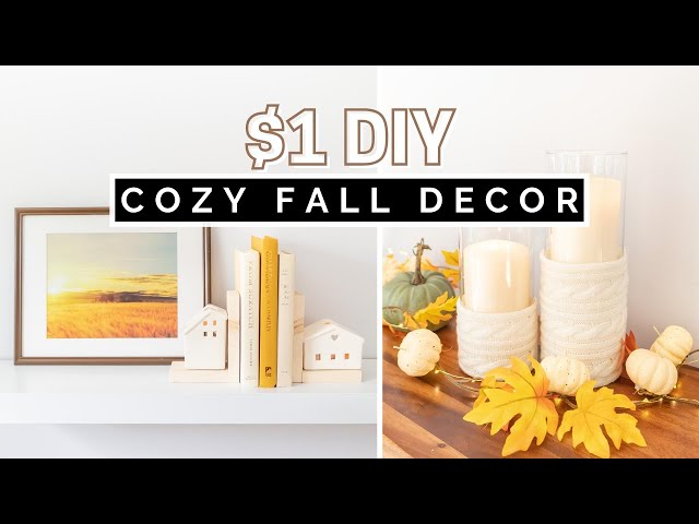 DIY DOLLAR TREE COZY FALL DECOR 2020 | EASY $1 DIY FALL HOME DECOR IDEAS