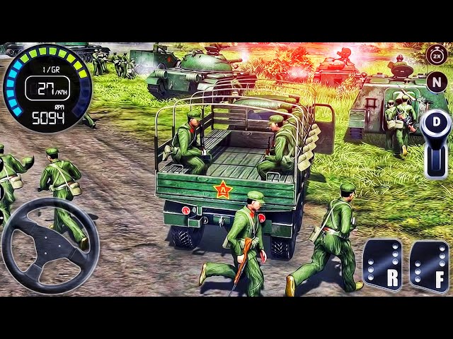 US Army Truck Transport Offroad Simulator - Cargo Vehicle Driving Mountain 3D - Android GamePlay