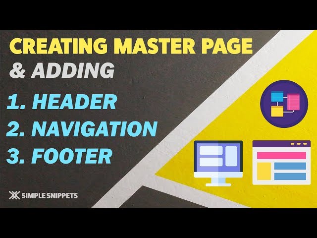 Creating Master Page in ASP.NET | Adding Navigation Menu & Footer to Master Page