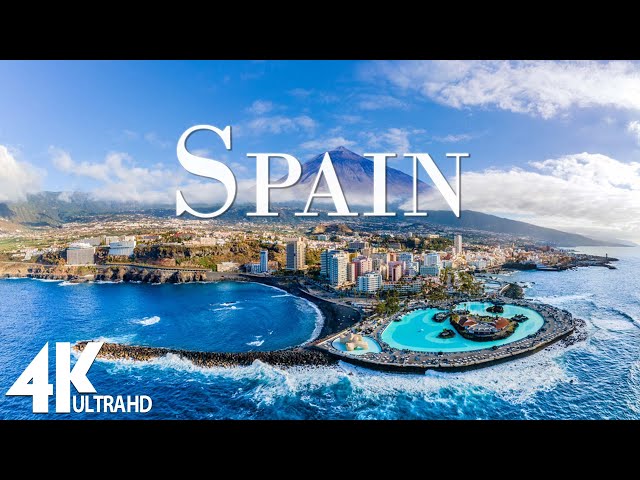 FLYING OVER SPAIN (4K UHD) - Amazing Beautiful Nature Scenery with Piano  Music - 4K Video HD