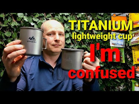Titanium camping cups