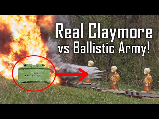 Claymore DESTRUCTION in Super Slow Mo! - Ballistic High-Speed