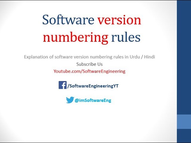 software version control - software versioning - Software version -Urdu / Hindi