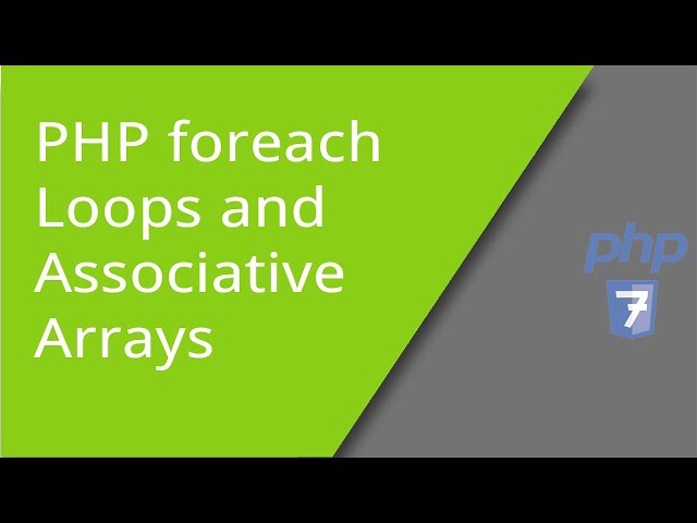 PHP - foreach Loops and Associative Arrays