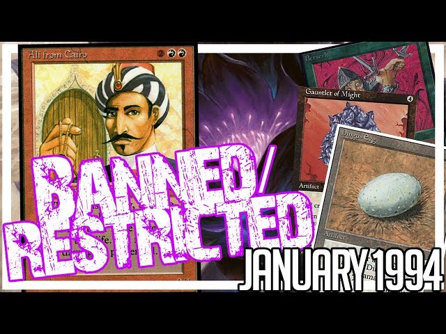 First Banned Cards in MTG History (1994) - Banned and Restricted