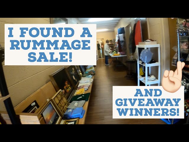 Finally... A RUMMAGE SALE! | GIVEAWAY WINNERS & Church Yard Sale SCORES to Sell on Ebay & Poshmark!