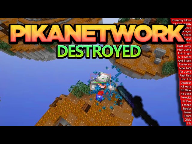 Destroying PikaNetwork! | Hacking Pikanetwork FDP | Bypass Vulcan FLY