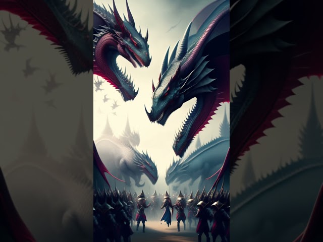 How I imagined the House of the Dragon Battled to be #aigeneratedart #dragons #shorts