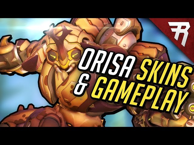 Orisa Gameplay & Skins (Overwatch)