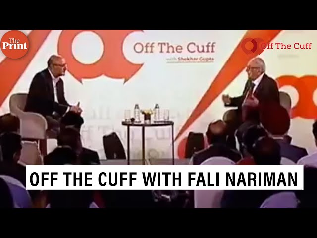 Jurist Fali Nariman on ThePrint Off The Cuff (Published in March 2017)