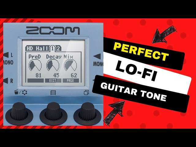 Zoom Multistomp LOFi Guitar Tone ( how to make lofi guitar sound on zoom ms70cdr)
