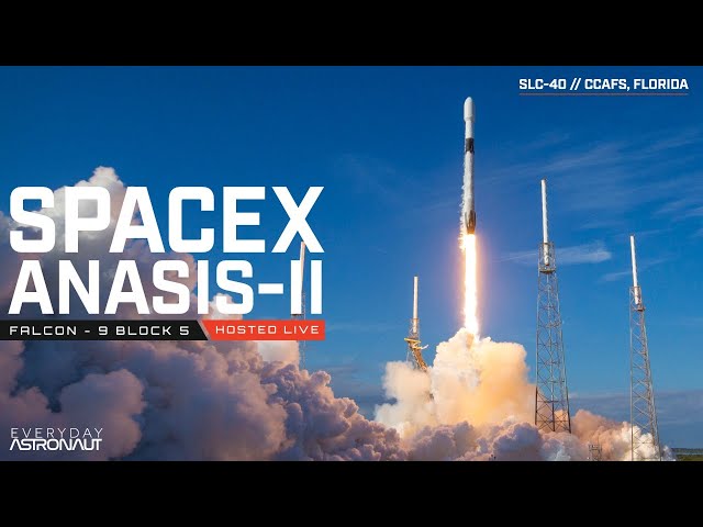 Watch SpaceX launch their Falcon 9 rocket carrying Anasis-II