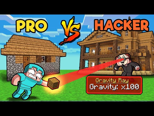 Hacker CHEATS in a PRO vs HACKER Build Battle! (Minecraft)