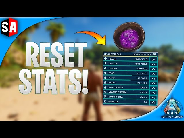 How To Craft A Mindwipe Tonic (Reset Stats) | Ark Survival Ascended