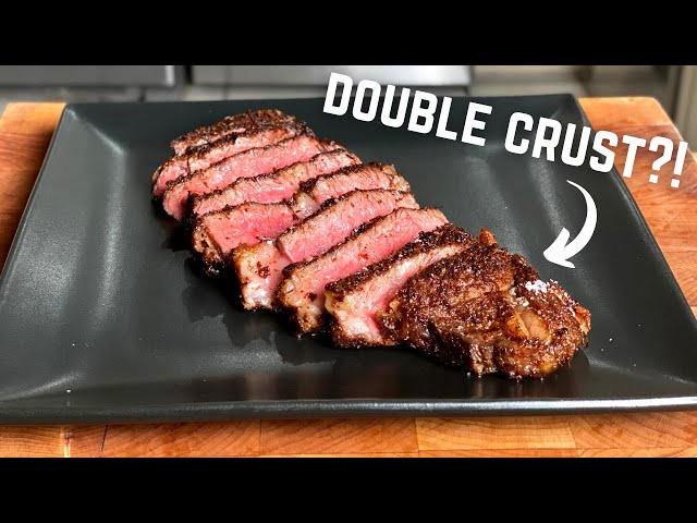 Seasoning a steak with the crust of another steak