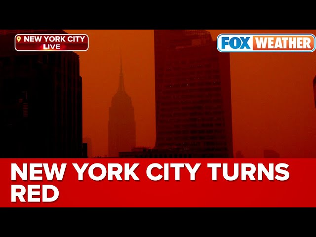 'This Looks Like A Horror Film': New York City Turns Red From Canadian Wildfire Smoke