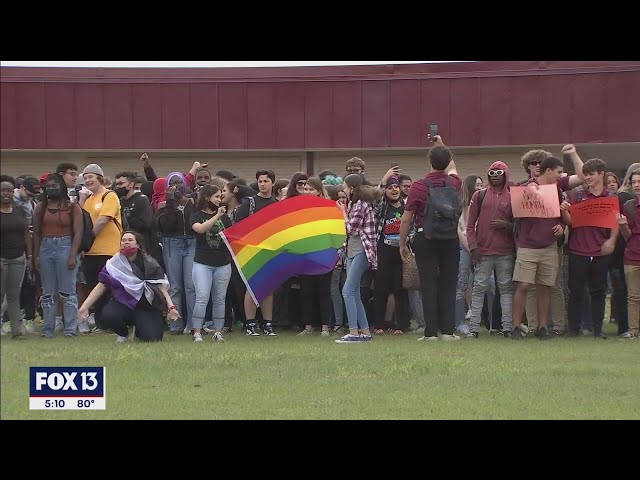 Florida students protest ‘Don’t say gay’ bill