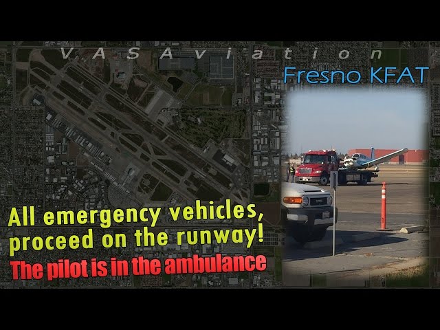 [REAL ATC] Piper's GEAR COLLAPSES when landing at Fresno!