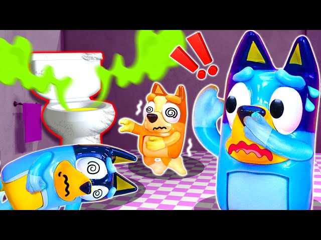 Bluey, Don't Forget to Flush the Toilet! | Pretend Play With Bluey Toys