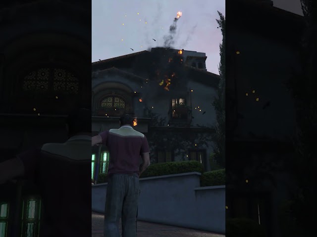 when you fire rockets at Michael's mansion #GTA5