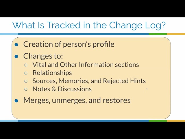 Intermediate (for LDS) 3: Mysteries of the Change Log Revealed - Kathryn Grant (12 Nov 2023)