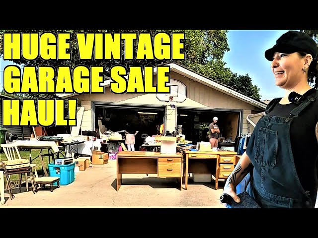 Ep550:  VINTAGE GARAGE SALE HAUL!  😲  Shop with me for thrifted yard sale treasure!  😁😊🎁