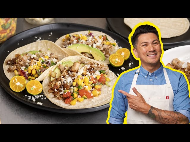 The BEST Filipino Sisig Pork Belly Tacos