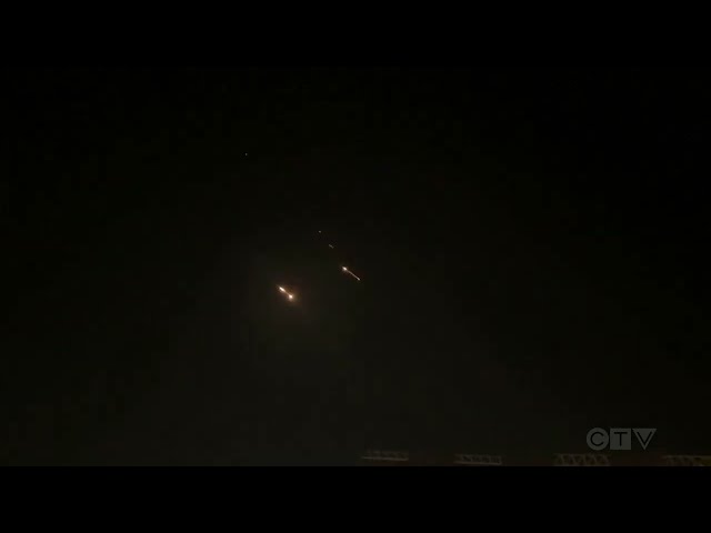 View of drones being intercepted over Jerusalem | Drone attack in Israel